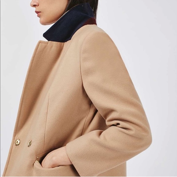 petite camel coat topshop